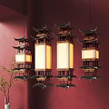 New Chinese Chandelier 3d model