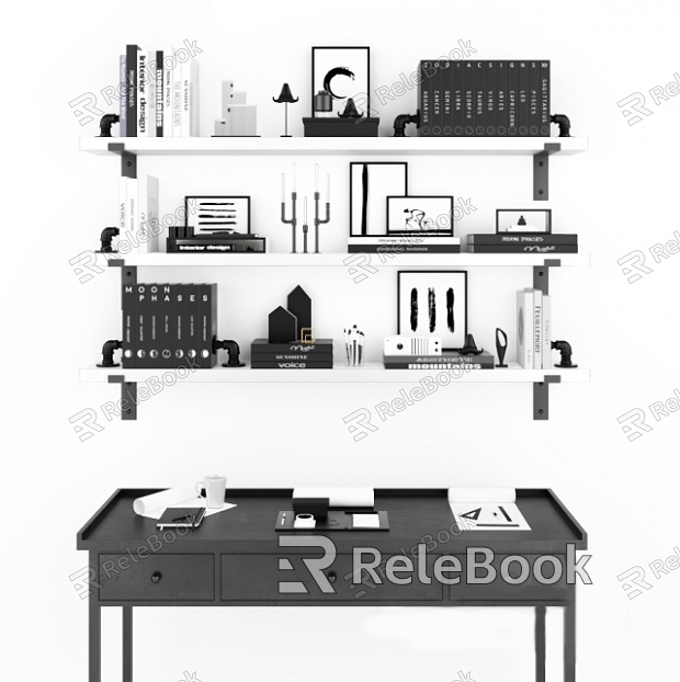 Desk Bookshelf Books Desk model