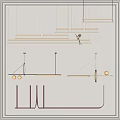 Modern chandelier combination 3d model