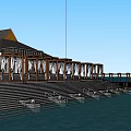 Southeast Asia Resort Pool Resort 3d model