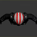 Motorcycle Rider Dressed in Red and White Helmet Black Jacket and Boots Outfit