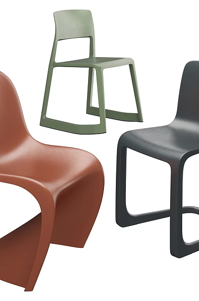 Brown Green and Black Leisure Chairs with Modern Minimalist Design Clean Lines Sleek Surface 3d model