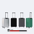 Modern Luggage With Telescopic Handle And Rolling Wheels In Various Colors