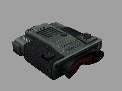 Military Style Tactical Night Vision Goggles Device With Green Black Design Buttons And 3d model
