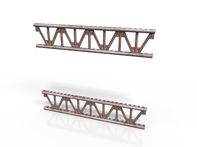 Detailed Metal Truss Bridge Models For Engineering Display And Construction Equipment 3d model