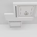 Modern Ceiling Design With Clean Lines Decorative Moldings And Recessed Lighting 3d model