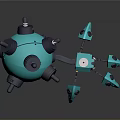 Mech Warrior Mech Soldier Machine Battlearm Mechanical Battlearm Machine Fighter Robot 3d model