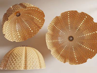 Luxurious Golden Ceiling Designs With Intricate Patterns And Integrated Lighting 3d model