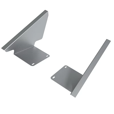 Sturdy Metal L Shaped Brackets With Mounting Holes For Support Applications 3d model