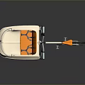 Modern Bicycle With Beige Trailer Orange Seat And Comfortable Design