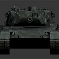 Armored Military Tank With Camouflage Paint Main Cannon Turret And Tracks