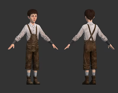 Modern Children Street Children 3d model