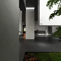 Modern Open Concept Kitchen Interior Design With Island Counter Cabinets And Lighting