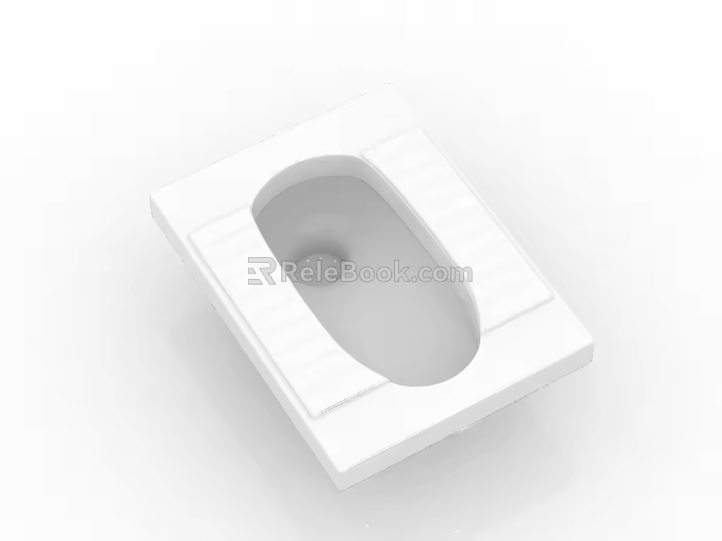 Modern squatting pan 3d model