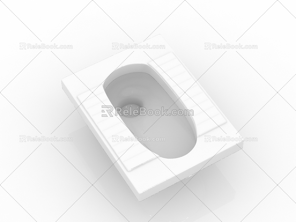 Modern squatting pan 3d model