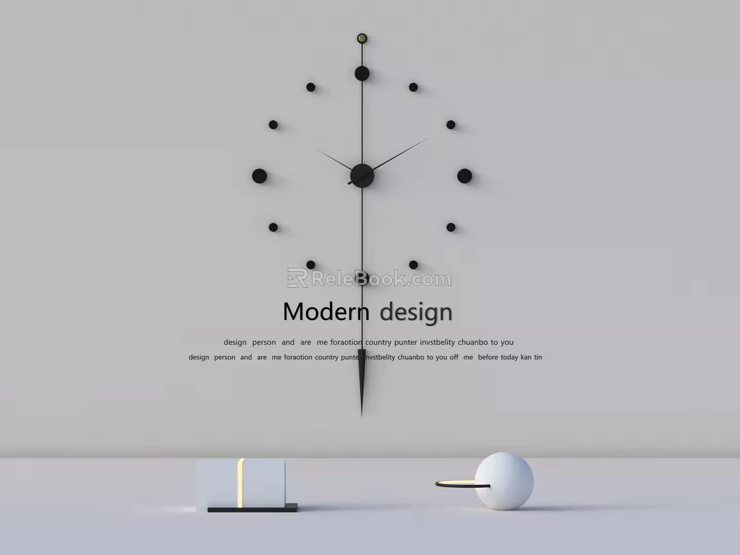 Simple Wall Clock 3d model