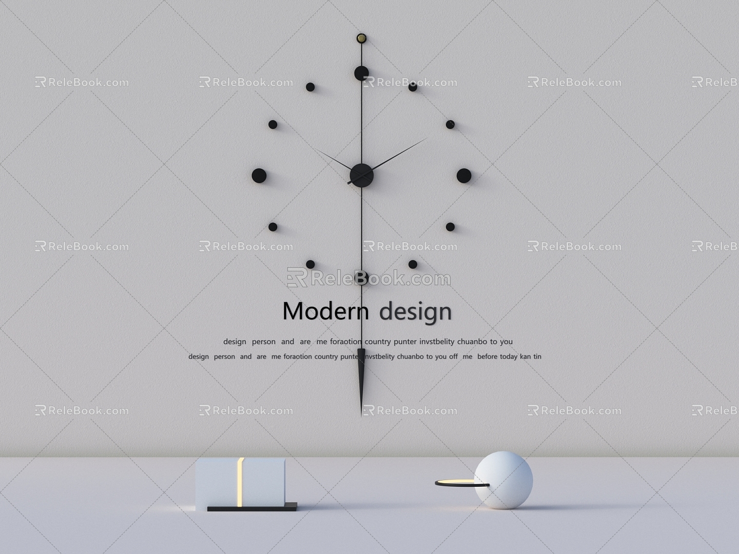 Simple Wall Clock Clock 3d model