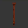 Red Wooden Electronic Table Clock With Roman Numeral Dial And Pendulum