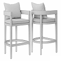 RH Balmain Outdoor Bar Chair 3d model