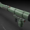 Green Weapon Rocket Launcher With Black Components Grip And Red Details