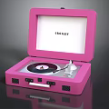 Pink Crosley Suitcase Style Record Player Audio System With Classic Design And Portable Feature