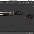 Vintage Lever Action Rifle Featuring Detailed Wooden Stock And Metal Barrel
