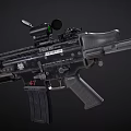 Tactical Modern Rifle With Green Dot Scope Detachable Magazine Rail System And Ergonomic Grip