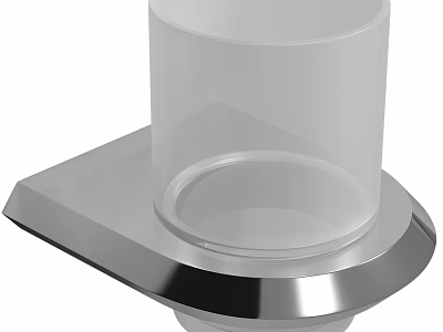 Transparent Soap Dish With Metal Base For Daily Washing Bathroom Use 3d model