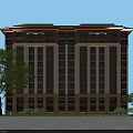 Modern Multi Storey Residential Building With Brown Beige Facade Large Windows And Tree Lined Surroundings