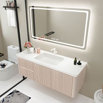 Modern sink bathroom cabinet 3d model