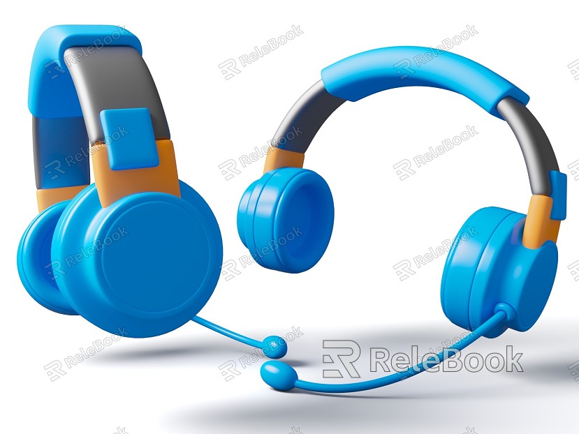 Cartoon Style Headphones Headphones Cartoon Icon Cartoon Style Headphones model