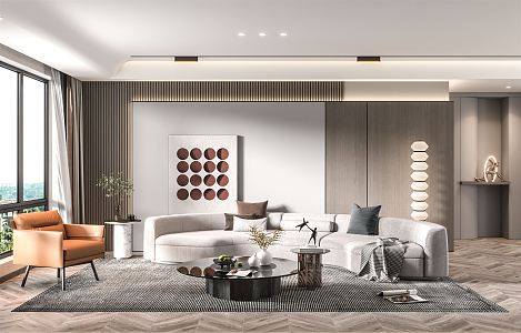 modern living room 3d model