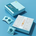 Light Blue Daily Essentials Gift Box With Individual Sachets And Skincare Product Set