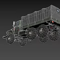 Green Heavy Duty Military Truck With Canvas Covered Cargo Bed And Large Tires