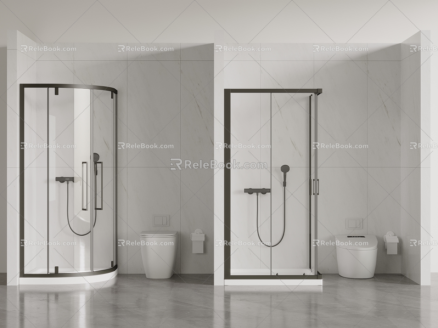 Shower room partition shower 3d model