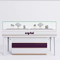 Elegant Retail Display Shelves With Glass Cases For Various Jewelry Items