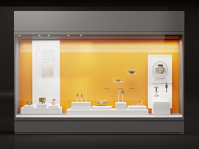 Modern Museum Display Cabinet 3d model