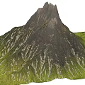 Stunning Natural Mountain Scenery With Sharp Rocky Peak And Lush Green Forest Covered Slopes