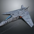 Futuristic Sci Fi Aircraft 3D Model With Gray Exterior And Transparent Cockpit