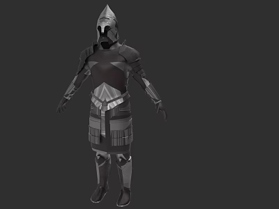 Medieval Warrior Armor With Helmet Chest Plate Arm And Leg Guards 3d model