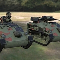 Modern Weasel 1 Airborne Fighting Vehicle Tank Turret with Anti-Tank Weasel Armored Vehicle 3d model