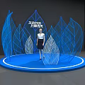 Modern Stage Design Featuring Lighting Effects Large Screen and Audience Seats