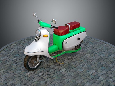 Scooter Motorcycle Two-wheeled Motocross Motorcycle Road Race Motorcycle Motor Vehicle 3d model