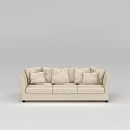 Modern Beige Sofa With Multiple Cushions For Living Room Interior Design 3d model