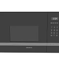 Samsung Modern Black Microwave Oven Kitchen Appliance With Open Door