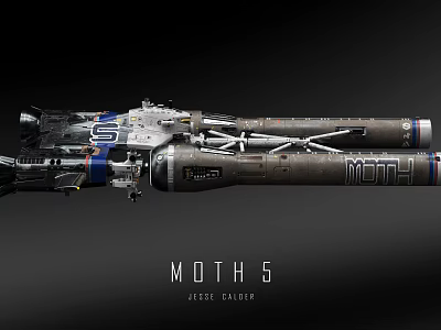 Sci Fi Moth 5 Mechanical Design By Jesse Cliber 3d model