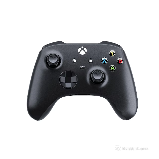High Quality Black Xbox Wireless Game Controller with Colorful Buttons for Entertainment Electronics 3d model 