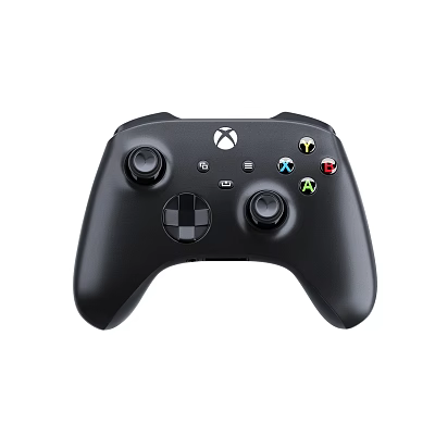 High Quality Black Xbox Wireless Game Controller with Colorful Buttons for Entertainment Electronics 3d model