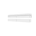 White Decorative Components With Long Smooth And Grooved Architectural Profiles