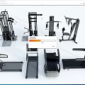 Modern Sports Equipment Collection Featuring Strength Training Machines And Cardio Gear For Home Gym